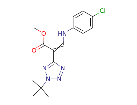 ethyl 2-(2-tert-butyl-2H-tetrazol-5-yl)-3-(4-chloroanilino)acrylate