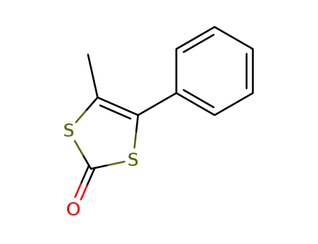 Molecular Structure of 49675-89-0 (1,3-Dithiol-2-one, 4-methyl-5-phenyl-)