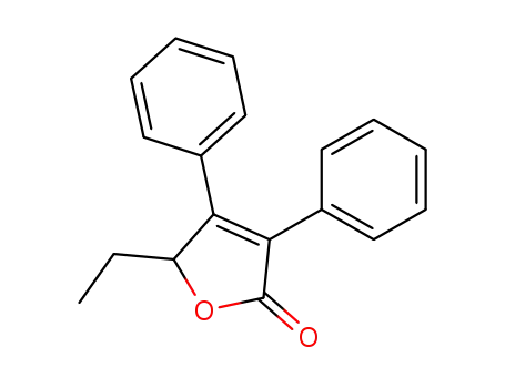 Molecular Structure of 79379-59-2 (2(5H)-Furanone, 5-ethyl-3,4-diphenyl-)