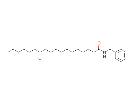 Molecular Structure of 89332-54-7 (Octadecanamide, 12-hydroxy-N-(phenylmethyl)-)