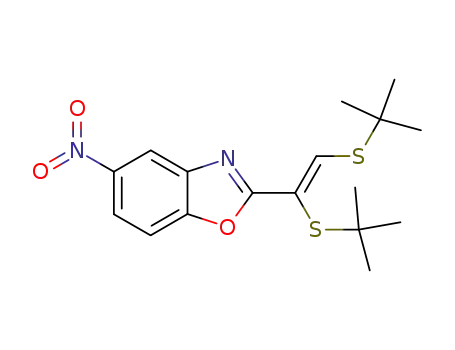 (Z)-2-<1',2',-bis(tert-butylthio)vinyl>-5-nitrobenzoxazole