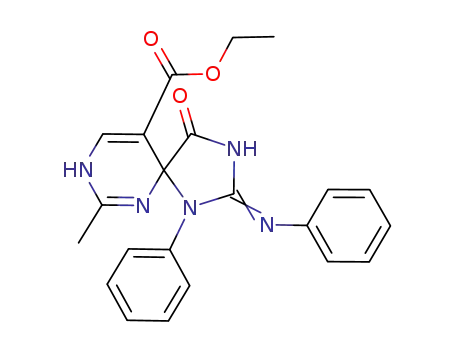 ethyl 4-oxo-7-methyl-1-phenyl-2-(phenylimino)-1,3,6,8-tetraazaspiro<4.5>deca-6,9-diene-10-carboxylate