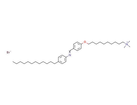 Molecular Structure of 72621-04-6 (1-Decanaminium,
10-[4-[[(4-dodecylphenyl)imino]methyl]phenoxy]-N,N,N-trimethyl-,
bromide)