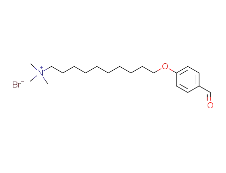Molecular Structure of 73000-51-8 (1-Decanaminium, 10-(4-formylphenoxy)-N,N,N-trimethyl-, bromide)
