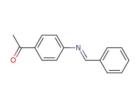 Molecular Structure of 138469-40-6 (Ethanone, 1-[4-[(phenylmethylene)amino]phenyl]-, (E)-)