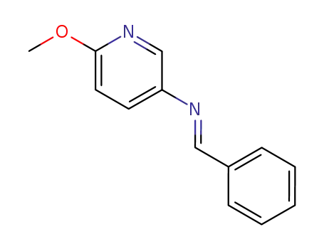 Molecular Structure of 123534-01-0 (3-Pyridinamine, 6-methoxy-N-(phenylmethylene)-)
