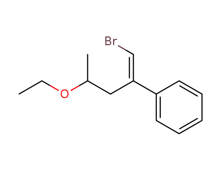 Molecular Structure of 140149-93-5 (Benzene, [1-(bromomethylene)-3-ethoxybutyl]-, (E)-)