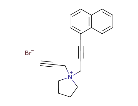 Molecular Structure of 138350-56-8 (Pyrrolidinium, 1-[3-(1-naphthalenyl)-2-propynyl]-1-(2-propynyl)-, bromide)