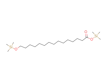 Molecular Structure of 93472-40-3 (Pentadecanoic acid, 15-[(trimethylsilyl)oxy]-, trimethylsilyl ester)