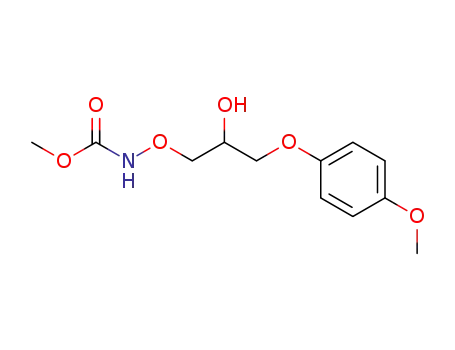 Molecular Structure of 93624-87-4 (Carbamic acid, [2-hydroxy-3-(4-methoxyphenoxy)propoxy]-, methyl
ester)