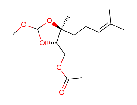 Acetic acid (4S,5S)-2-methoxy-5-methyl-5-(4-methyl-pent-3-enyl)-[1,3]dioxolan-4-ylmethyl ester