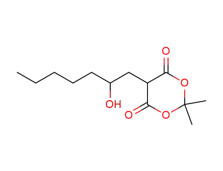 Molecular Structure of 111861-22-4 (1,3-Dioxane-4,6-dione, 5-(2-hydroxyheptyl)-2,2-dimethyl-)