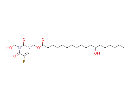 12-Hydroxy-octadecanoic acid 5-fluoro-3-hydroxymethyl-2,4-dioxo-3,4-dihydro-2H-pyrimidin-1-ylmethyl ester