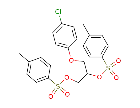 Molecular Structure of 87481-86-5 (1,2-Propanediol, 3-(4-chlorophenoxy)-, bis(4-methylbenzenesulfonate))
