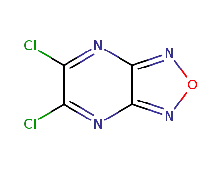 Molecular Structure of 153493-48-2 (5,6-DICHLORO-[1,2,5]OXADIAZOLO[3,4-B]PYRAZINE)