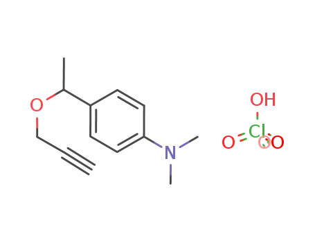 Dimethyl-[4-(1-prop-2-ynyloxy-ethyl)-phenyl]-amine; compound with perchloric acid