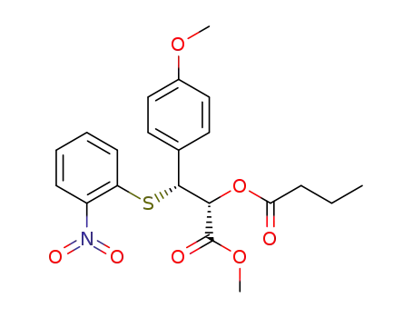 Butyric acid (1R,2R)-1-methoxycarbonyl-2-(4-methoxy-phenyl)-2-(2-nitro-phenylsulfanyl)-ethyl ester