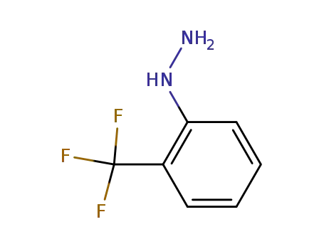 Molecular Structure of 365-34-4 (1-[2-(Trifluoromethyl)phenyl]hydrazine)