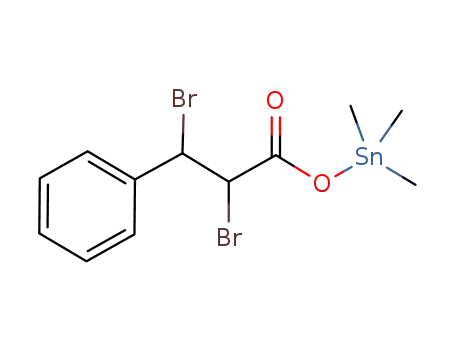 Molecular Structure of 92933-32-9 (Stannane, (2,3-dibromo-1-oxo-3-phenylpropoxy)trimethyl-)