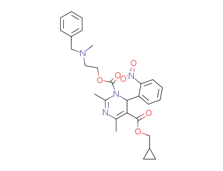 3-{2-(N-benzyl-N-methylamino)ethoxycarbonyl}-5-cyclopropylmethoxycarbonyl-2,6-dimethyl-4-(2-nitrophenyl)-3,4-dihydropyrimidine
