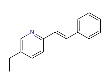 Molecular Structure of 24483-19-0 (Pyridine, 5-ethyl-2-(2-phenylethenyl)-, (E)-)