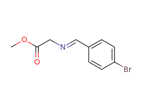 Molecular Structure of 139575-14-7 (Glycine, N-[(4-bromophenyl)methylene]-, methyl ester, (E)-)