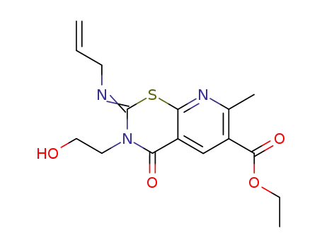 2-[(Z)-Allylimino]-3-(2-hydroxy-ethyl)-7-methyl-4-oxo-3,4-dihydro-2H-pyrido[3,2-e][1,3]thiazine-6-carboxylic acid ethyl ester