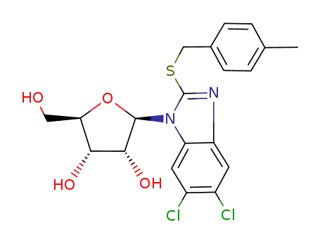 5,6-dichloro-2-<(4-methylbenzyl)thio>-1-β-D-ribofuranosylbenzimidazole
