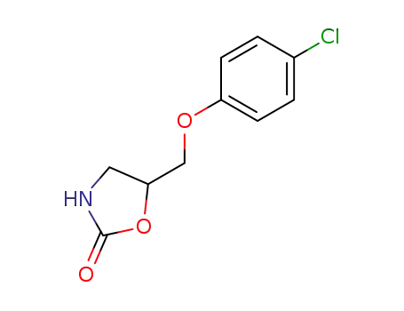 Molecular Structure of 14716-97-3 (5-[(4-chlorophenoxy)methyl]-1,3-oxazolidin-2-one)