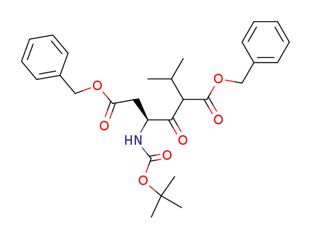(S)-4-tert-Butoxycarbonylamino-2-isopropyl-3-oxo-hexanedioic acid dibenzyl ester
