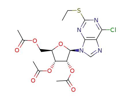 6-chloro-2-ethylthio-9-(2',3',5'-tri-O-acetyl-β-D-ribofuranosyl)-9H-purine