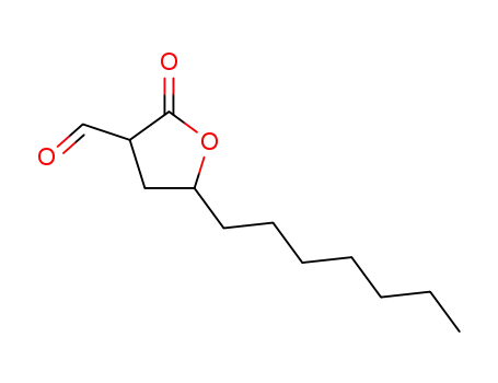 5-heptyltetrahydro-2-oxofuran-3-carboxaldehyde