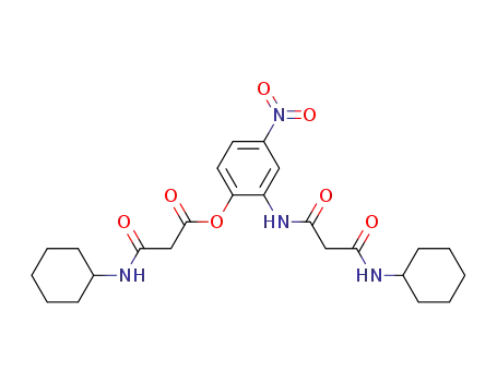 N-cyclohexyl-malonamic acid 2-(2-cyclohexylcarbamoyl-acetylamino)-4-nitro-phenyl ester