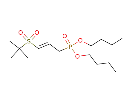 Molecular Structure of 300344-96-1 (Phosphonic acid, [(2E)-3-[(1,1-dimethylethyl)sulfonyl]-2-propenyl]-,
dibutyl ester)
