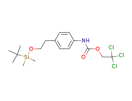 {4-[2-(tert-butyl-dimethyl-silanyloxy)-ethyl]-phenyl}-carbamic acid 2,2,2-trichloro-ethyl ester