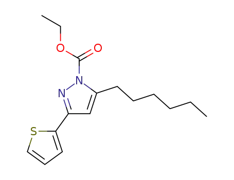 ethyl 5-hexyl-3-(2-thienyl)pyrazole-1-carboxylate