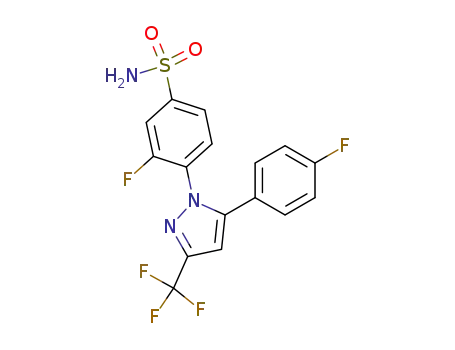 3-fluoro-4-[5-(4-fluoro-phenyl)-3-trifluoromethyl-pyrazol-1-yl]-benzenesulfonamide