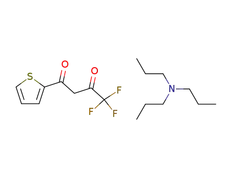4,4,4-trifluoro-1-thiophen-2-yl-butane-1,3-dione; compound with tripropyl-amine
