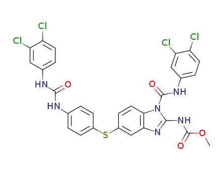 (1-(3,4-dichloro-phenylcarbamoyl)-5-{4-[3-(3,4-dichloro-phenyl)-ureido]-phenylsulfanyl}-1H-benzoimidazol-2-yl)-carbamic acid methyl ester