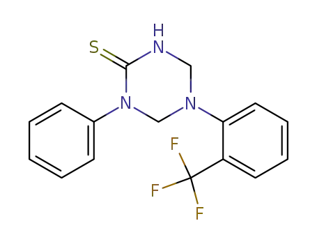 1-phenyl-5-(2-trifluoromethyl-phenyl)-[1,3,5]triazinane-2-thione