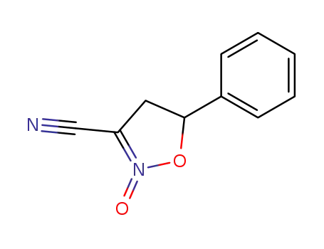 3-Isoxazolecarbonitrile, 4,5-dihydro-5-phenyl-, 2-oxide