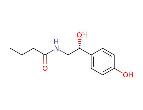 Molecular Structure of 831171-99-4 (Butanamide, N-[(2R)-2-hydroxy-2-(4-hydroxyphenyl)ethyl]-)