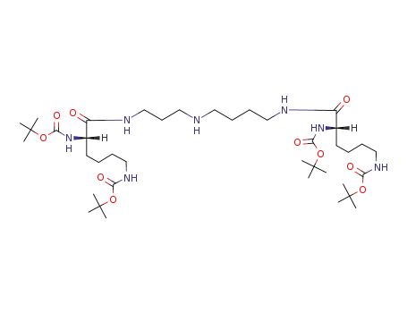 (5-{3-[4-(2,6-bis-tert-butoxycarbonylamino-hexanoylamino)-butylamino]-propylcarbamoyl}-5-tert-butoxycarbonylamino-pentyl)-carbamic acid tert-butyl ester