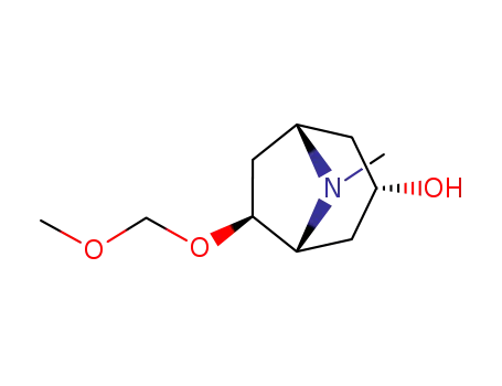(+/-)-6β-methoxymethoxy-8-methyl-8-azabicyclo[3.2.1]octan-3α-ol