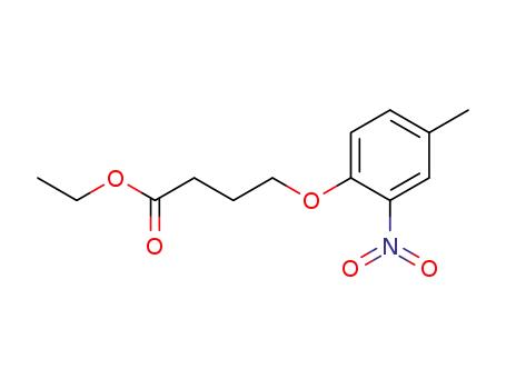 Molecular Structure of 874210-51-2 (Butanoic acid, 4-(4-methyl-2-nitrophenoxy)-, ethyl ester)