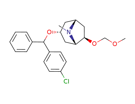 (+/-)-3α-[(4-chlorophenyl)phenylmethoxy]-6β-methoxymethoxy-8-methyl-8-azabicyclo[3.2.1]octan-3α-ol