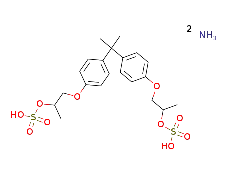 sulfuric acid mono-[1-methyl-2-(4-{1-methyl-1-[4-(2-sulfooxy-propoxy)-phenyl]-ethyl}-phenoxy)-ethyl] ester; compound with ammonia