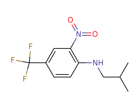 Molecular Structure of 891849-41-5 (Benzenamine, N-(2-methylpropyl)-2-nitro-4-(trifluoromethyl)-)