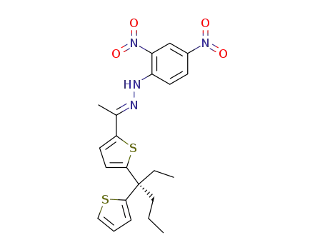 (R)-1-{5-[3-(2-thienyl)-3-hexyl]-2-thienyl}ethanone 2,4-dinitrophenylhydrazone