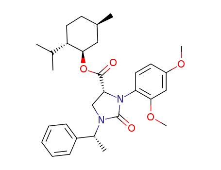 (R)-3-(2,4-Dimethoxy-phenyl)-2-oxo-1-((R)-1-phenyl-ethyl)-imidazolidine-4-carboxylic acid (1R,2S,5R)-2-isopropyl-5-methyl-cyclohexyl ester